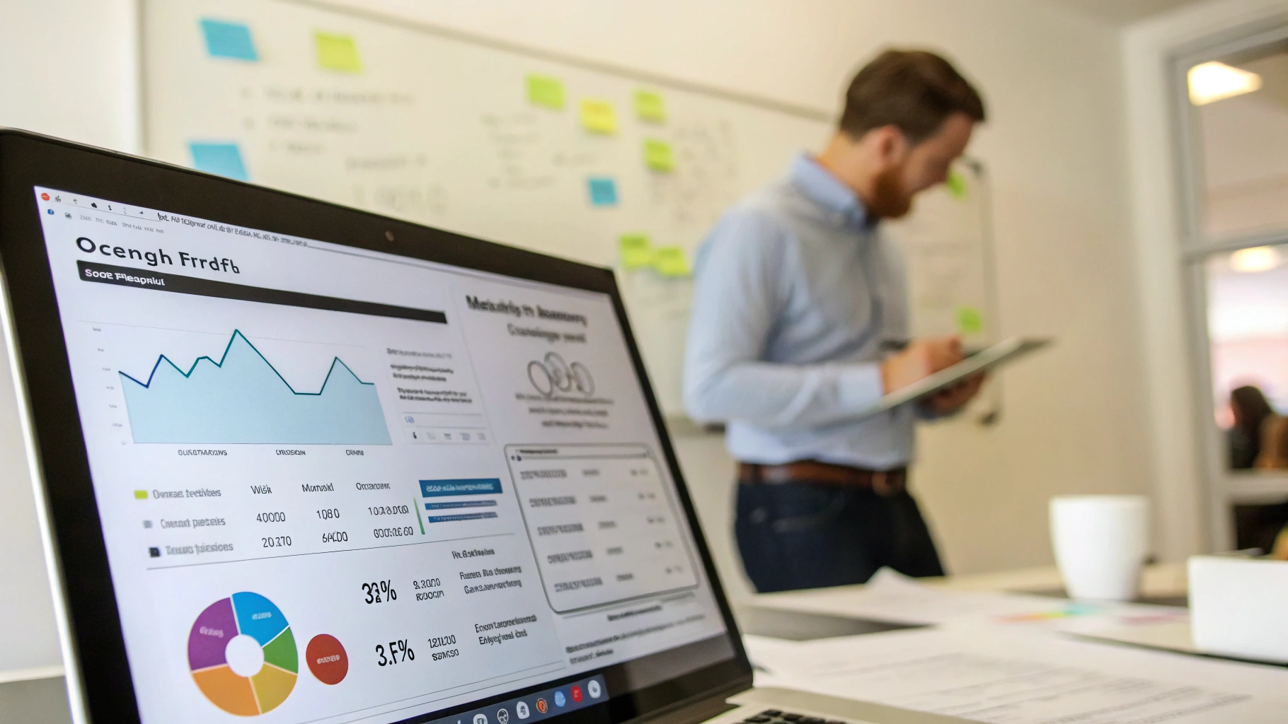 SEO search growth and analytics dashboard background